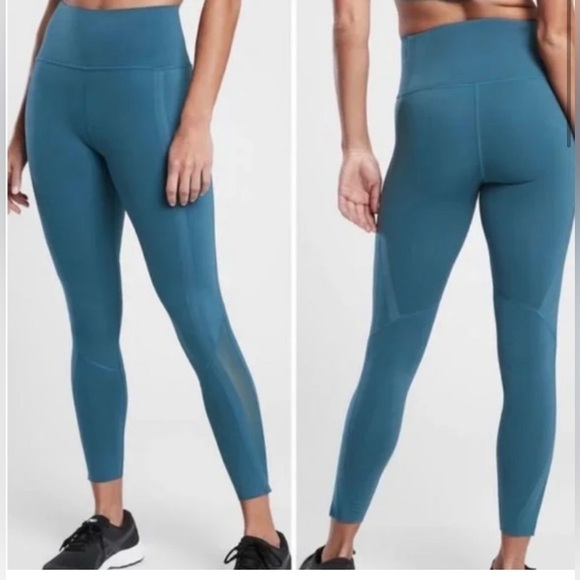 Athleta high gear 7/8 tight saquoia blue leggings - Picture 1 of 11